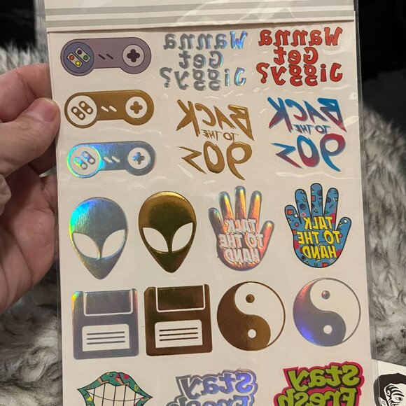 Vintage 90's Temporary Tattoos Pack Michael Jackson Daria MTV 5 Sheets 70 Tats - Picture 5 of 8